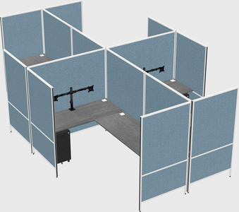 Modern modular quad l-shaped panel system
