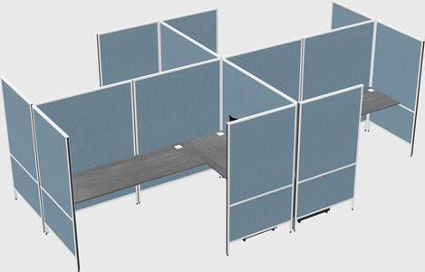 Modern modular quad l-shaped panel system
