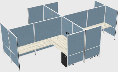 Modern modular quad l-shaped panel system