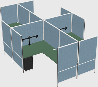 Modern modular quad l-shaped panel system
