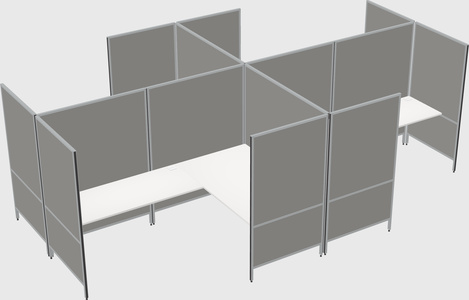 Système de panneaux modulaires modernes en forme de l quadruple