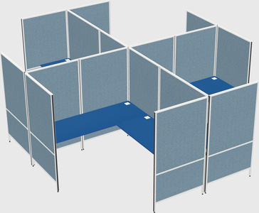 现代模块化四边形l型面板系统