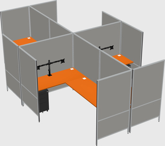 现代模块化四边形l型面板系统