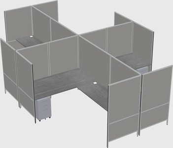 Modern modular quad l-shaped panel system