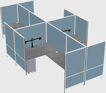 Modern modular quad l-shaped panel system