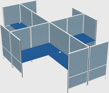 现代模块化四边形l型面板系统