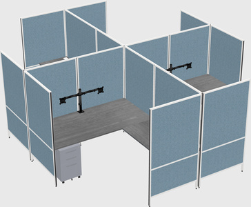 Modern modular quad l-shaped panel system