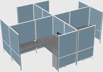 Modern modular quad l-shaped panel system