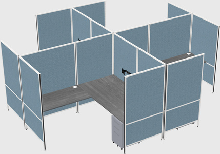 Modern modular quad l-shaped panel system