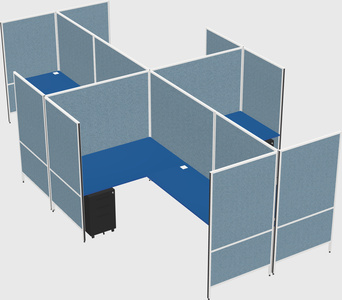 Modern modular quad l-shaped panel system