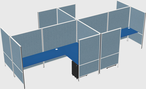 Modern modular quad l-shaped panel system
