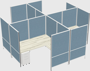 Modern modular quad l-shaped panel system