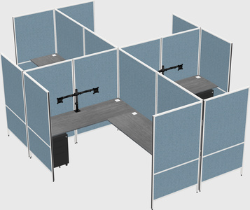 Modern modular quad l-shaped panel system