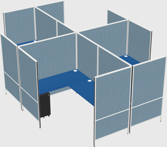 Modern modular quad l-shaped panel system