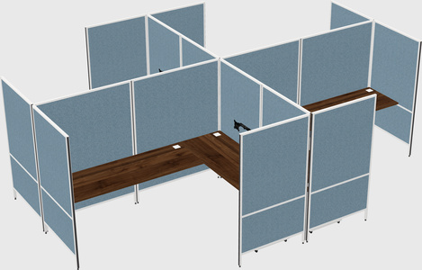 Modern modular quad l-shaped panel system