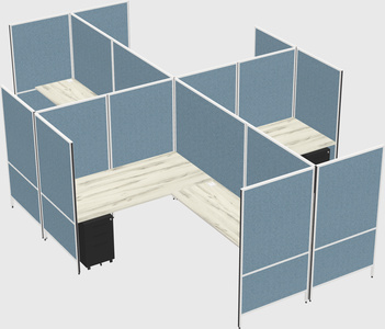 Modern modular quad l-shaped panel system