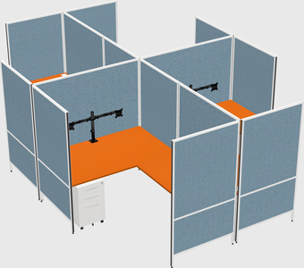 Système de panneaux modulaires modernes en forme de l quadruple