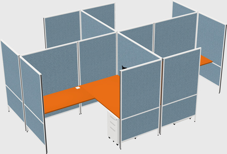 Système de panneaux modulaires modernes en forme de l quadruple
