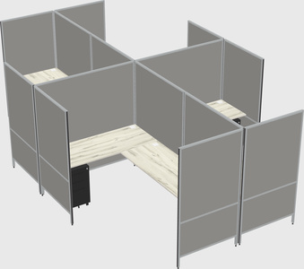 Système de panneaux modulaires modernes en forme de l quadruple