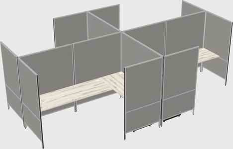 Système de panneaux modulaires modernes en forme de l quadruple