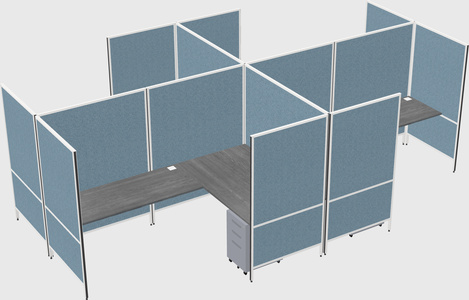 Modern modular quad l-shaped panel system
