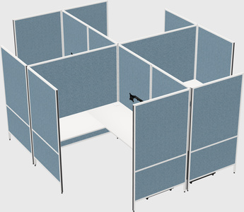 Système de panneaux modulaires modernes en forme de l quadruple