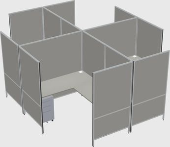 Système de panneaux modulaires modernes en forme de l quadruple