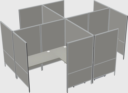 Système de panneaux modulaires modernes en forme de l quadruple