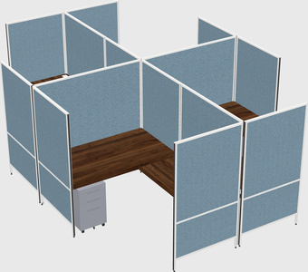 Modern modular quad l-shaped panel system