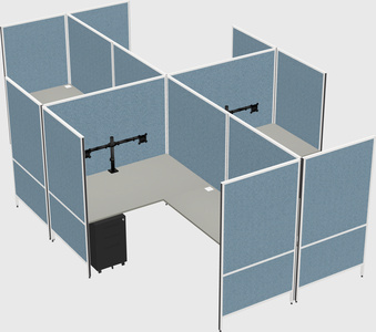 Modern modular quad l-shaped panel system