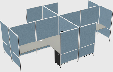 Modern modular quad l-shaped panel system