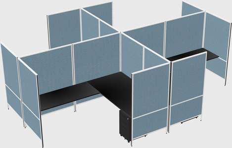 Modern modular quad l-shaped panel system