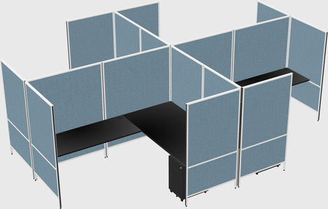 Modern modular quad l-shaped panel system