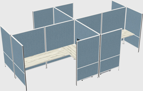 Modern modular quad l-shaped panel system
