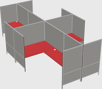 Modern modular quad l-shaped panel system