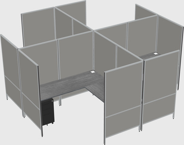 Système de panneaux modulaires modernes en forme de l quadruple