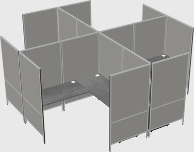 Système de panneaux modulaires modernes en forme de l quadruple