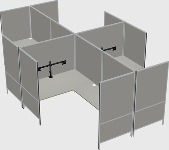 现代模块化四边形l型面板系统