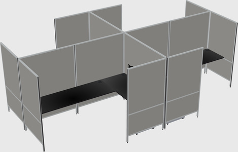 Système de panneaux modulaires modernes en forme de l quadruple