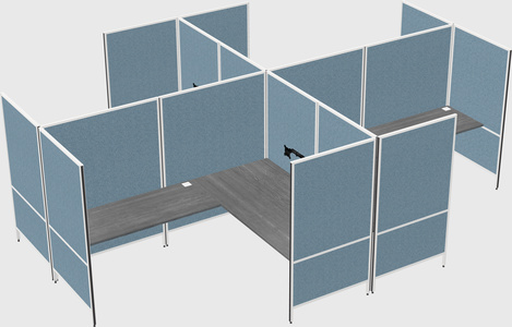 Modern modular quad l-shaped panel system