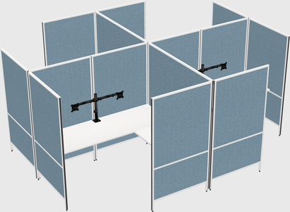 现代模块化四边形l型面板系统