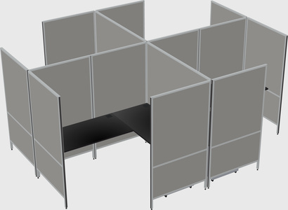 Modern modular quad l-shaped panel system