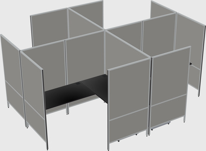 Modern modular quad l-shaped panel system