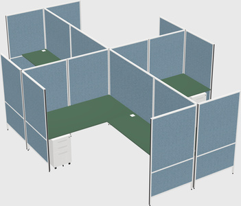 Modern modular quad l-shaped panel system