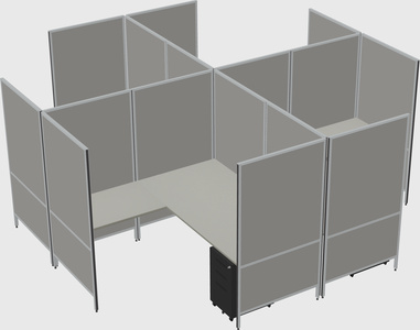 Système de panneaux modulaires modernes en forme de l quadruple