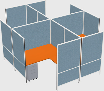 现代模块化四边形l型面板系统
