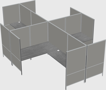 Modern modular quad l-shaped panel system