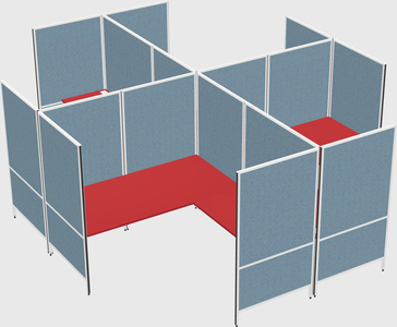 Modern modular quad l-shaped panel system