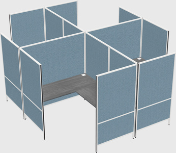 Modern modular quad l-shaped panel system