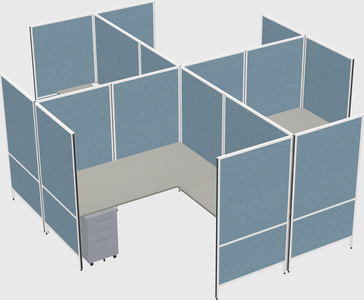 Modern modular quad l-shaped panel system